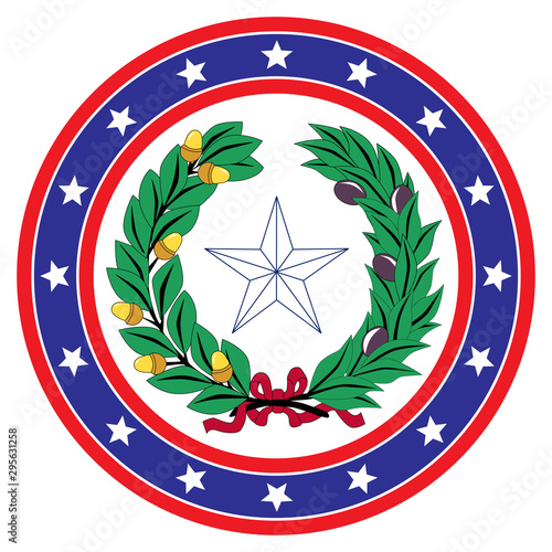 Star Circle Red White And Blue Texas Background