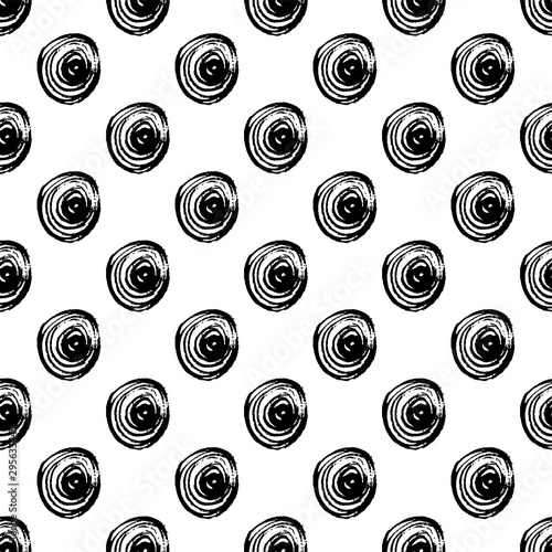 Modern seamless pattern. Hand drown for wrapping paper. Design element. Modern simple abstract template. Vector illustration art. Dots drawing. Abstract black design template on white background.