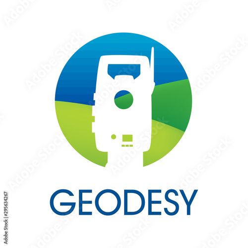 Vector logo of geodesy, design and topography