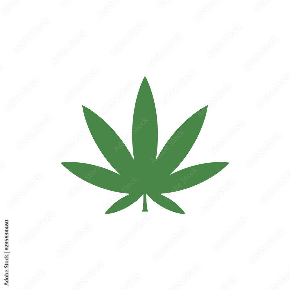 Cannabis marijuana hemp leaf logo