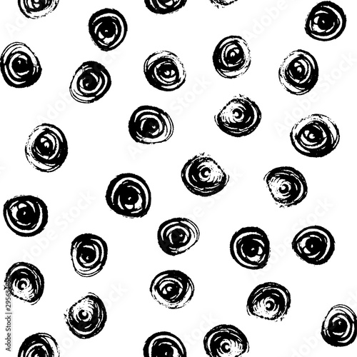 Modern seamless pattern. Hand drown for wrapping paper. Design element. Modern simple abstract template. Vector illustration art. Dots drawing. Abstract black design template on white background.