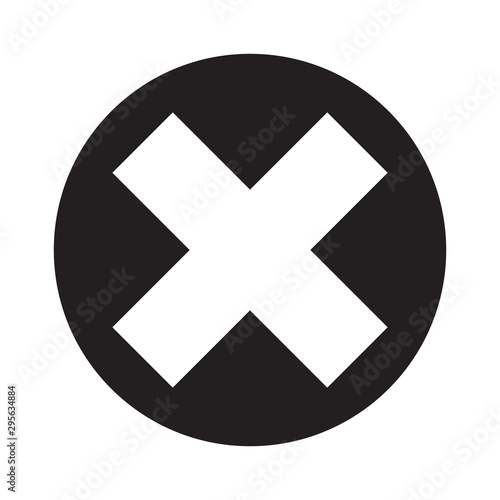 Black incorrect vector icon