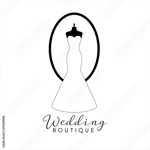 Vector illustration of a wedding boutique concept.