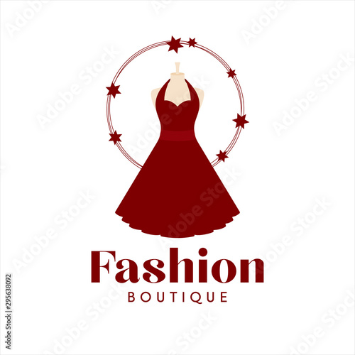 Vector illustration of a fashion boutique concept.