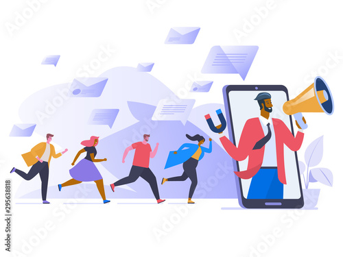 Email marketing flat vector illustration