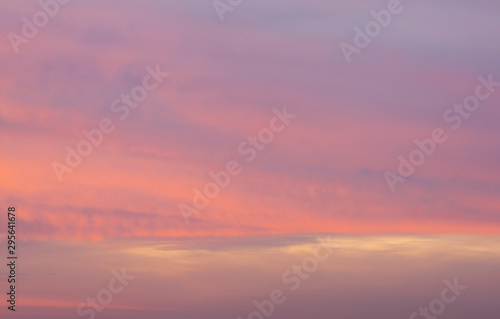 Soft pink sky at the early morning time © Sergei