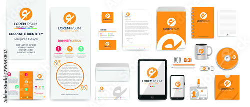 Creative Corporate Identity Template Design set , Business stationery mock-up collection.