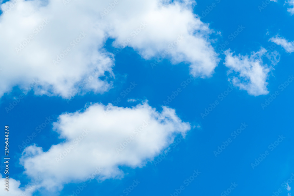 Obraz premium Blue sky with white clouds.