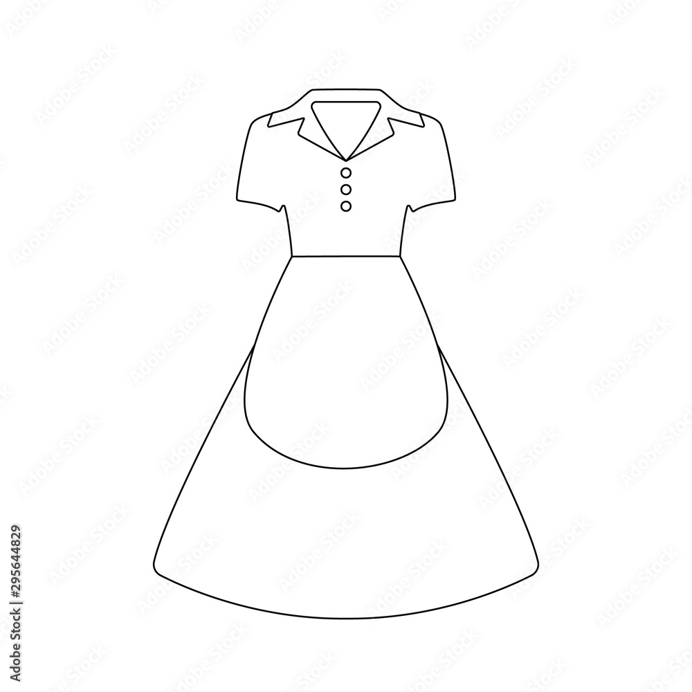 Dress Feminine Garment Icon Outline Style Stock Vector by ©iconfinder  522490984