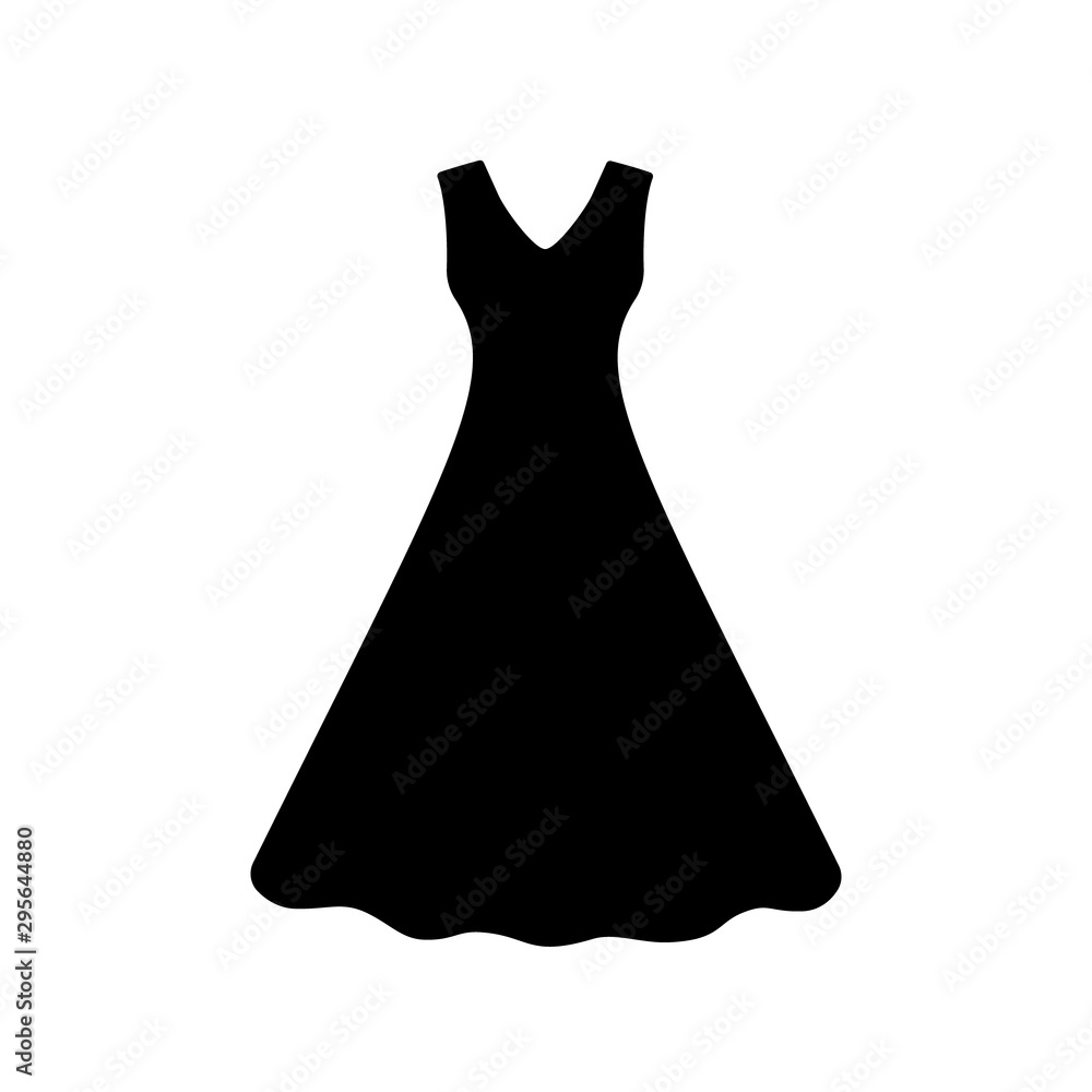 Vector illustration of an isolated simple black dress.