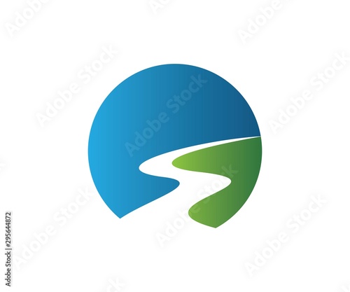 River Logo Template vector icon and symbols.