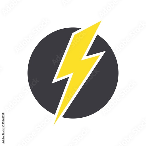 Lightning logo concept. Flash Electric Logo Bolt Energy Company. Thunderbolt symbol. Energy Power electric logo