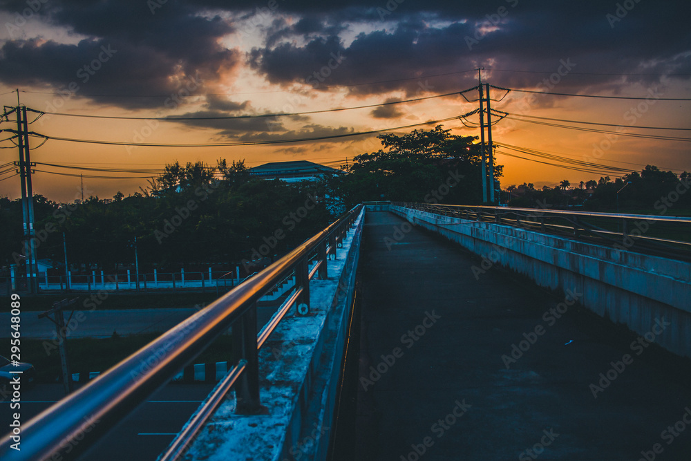 bridge at sunset