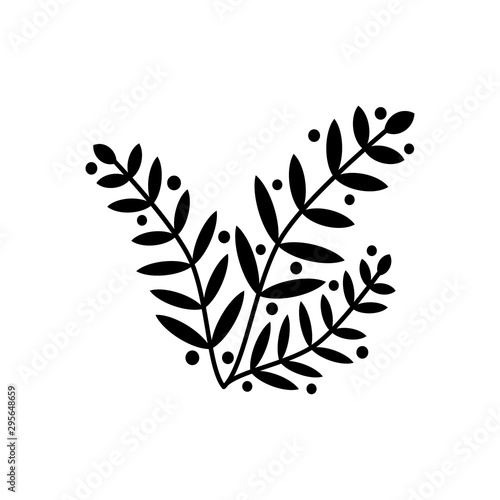 Vector illustration of a laurel bush silhouette.