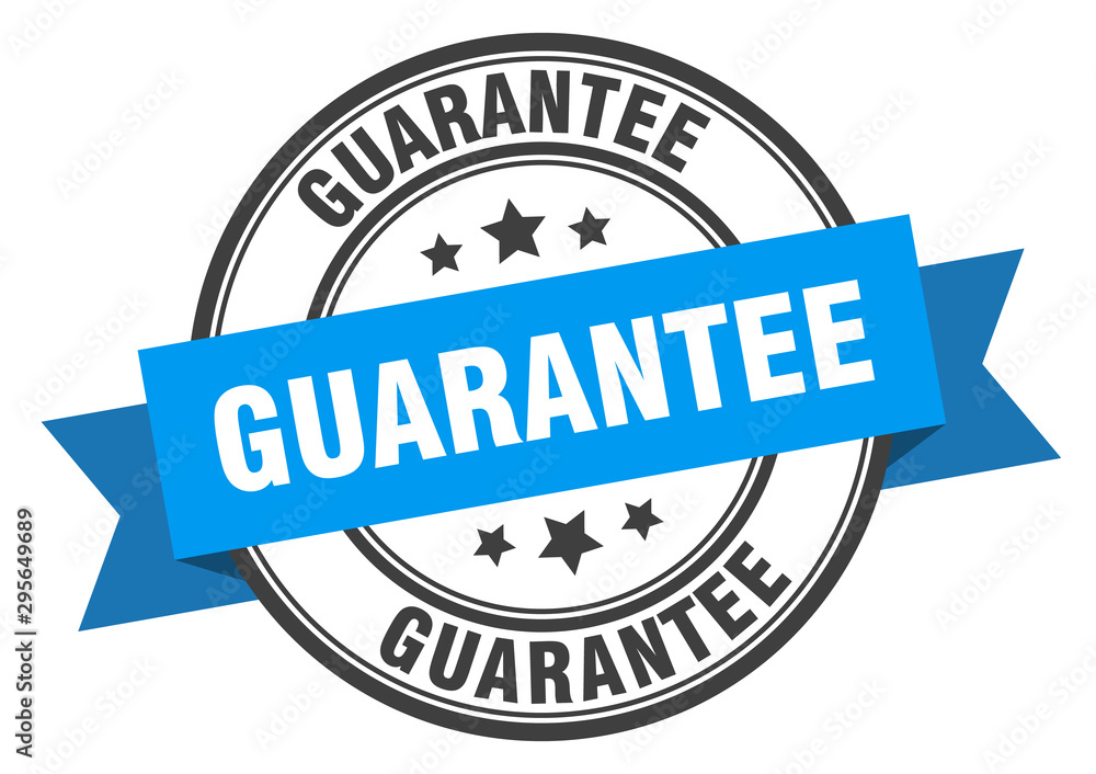 Obraz premium guarantee label. guarantee blue band sign. guarantee