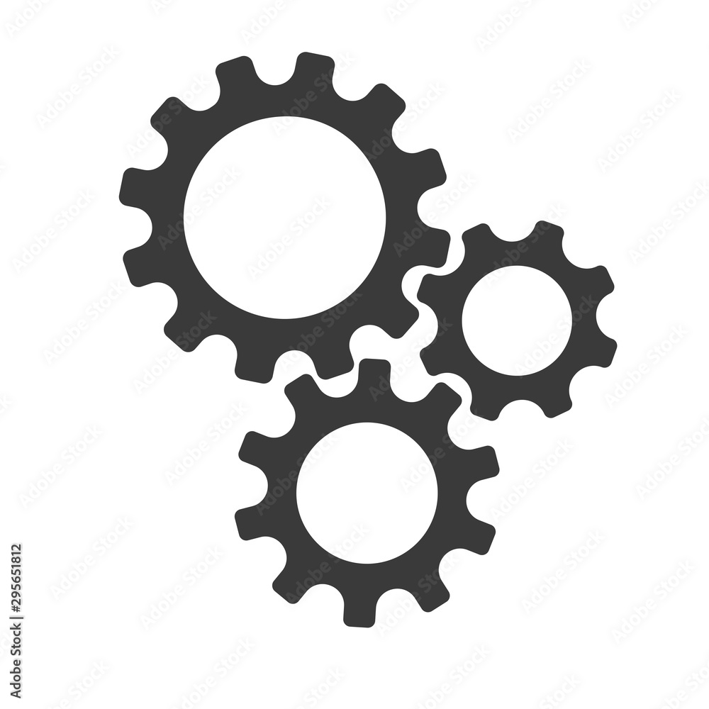 Gear Vector Icon. Continuous running gear Concept of organizational movement. Gear Vector Icon. Continuous running gear Concept of organizational movement.