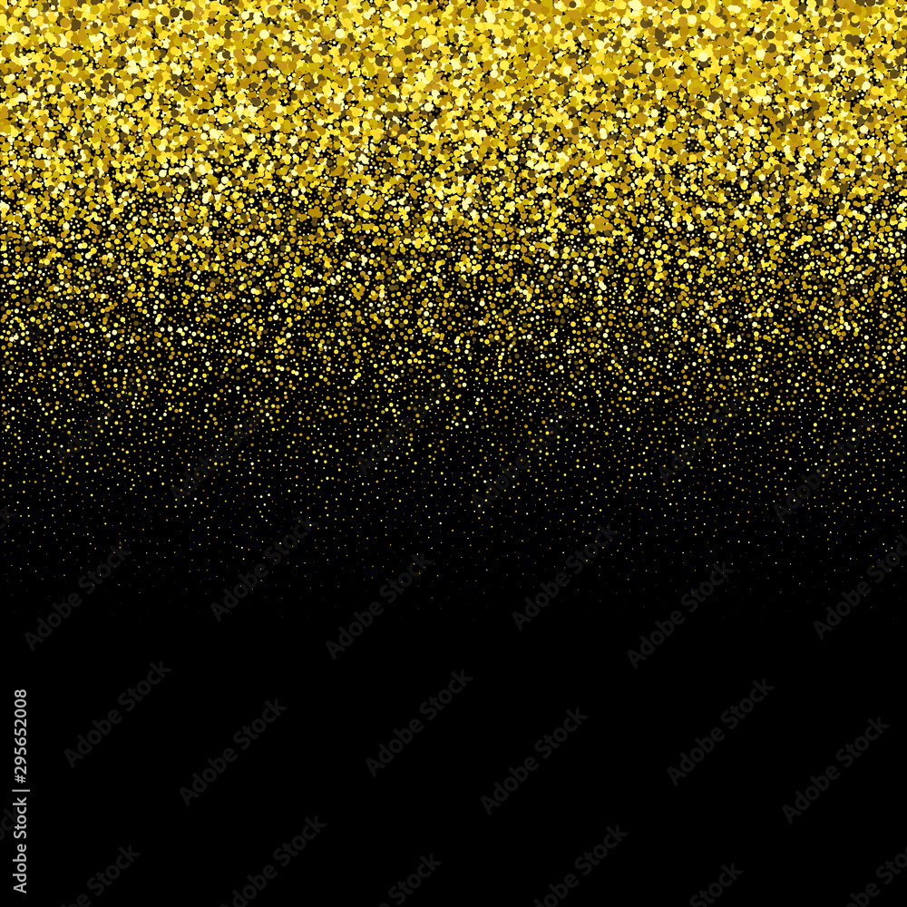  Golden texture. Dark abstract background with golden dust particles.