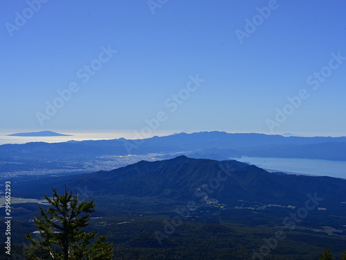 Izu Peninsula Geopark seen from Mt.Fuji