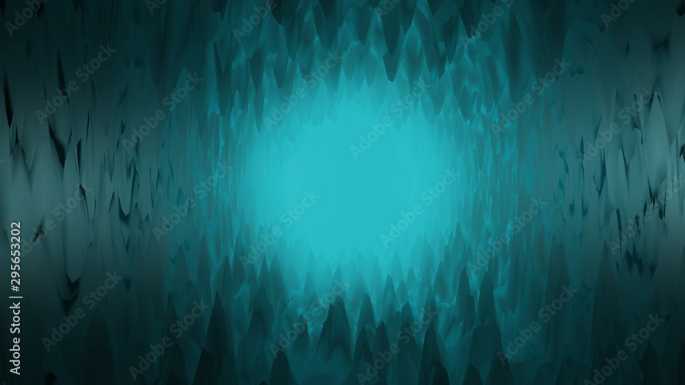 Fototapeta premium Ice Tunnel 3d Render Background