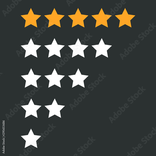 Star Rating Set Vector