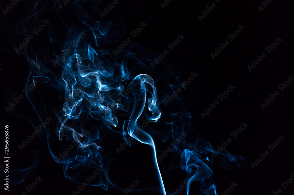 Fototapeta premium Smoke dark pattern background black color fractal texture effect shape