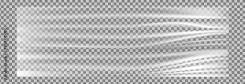 Realistic stretch transparent polyethylene vector
