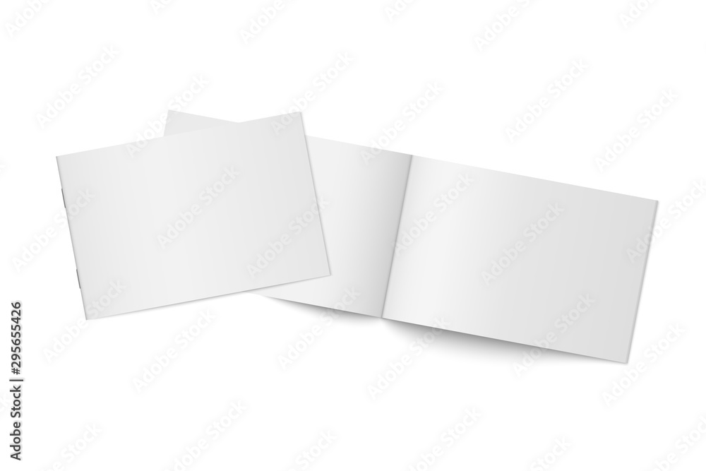 Vector mockup of two thin books isolated Vector mockup of two thin books isolated