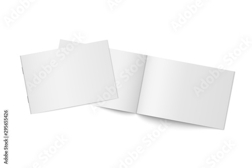 Vector mockup of two thin books isolated