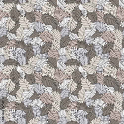 Decorative ornamental seamless soft brown beige pattern.
