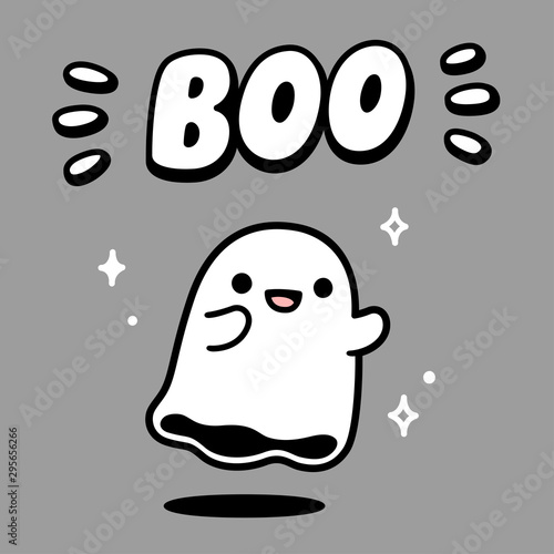 Cute cartoon ghost drawing