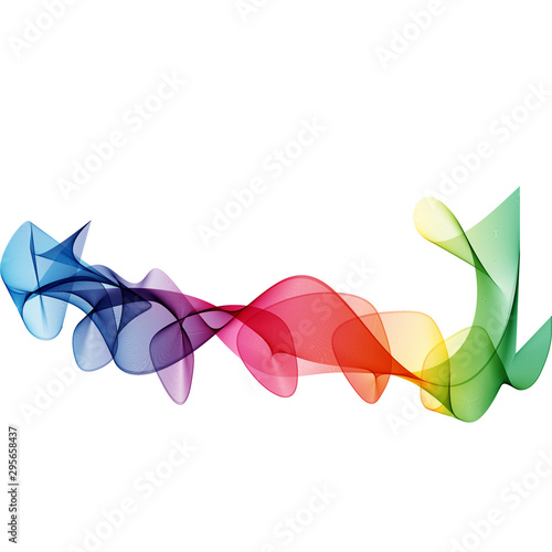 Abstract colourful wave isolated on white background. Vector illustration for modern business design. Cool element for presentation, card, flyer and brochure.