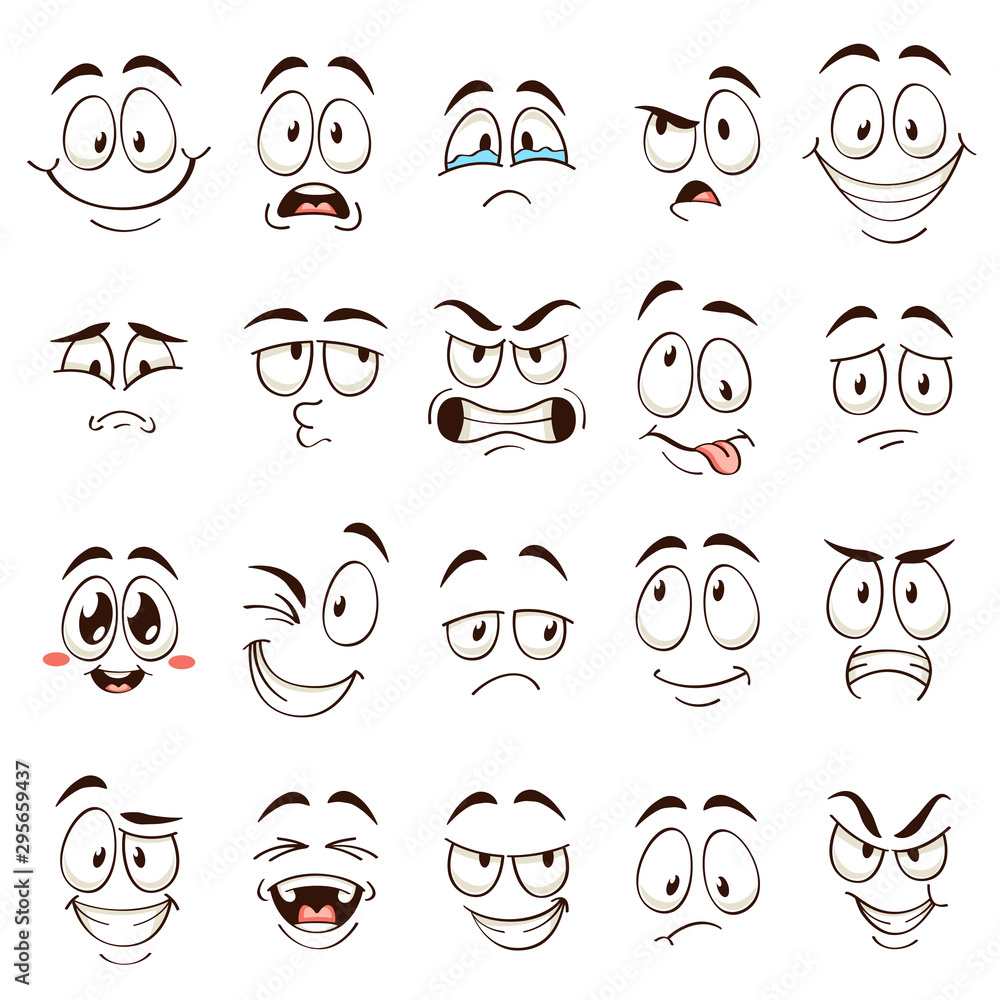 Cartoon Faces, Vectors