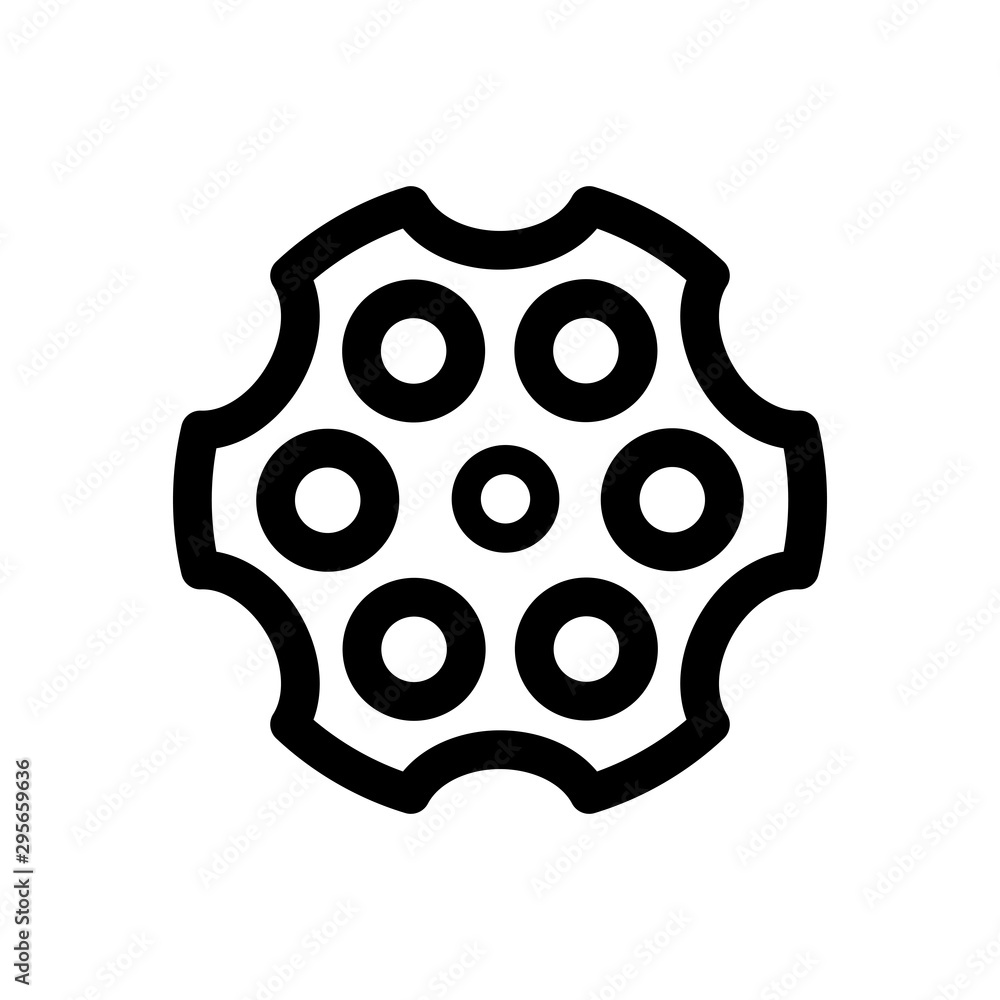 vector revolver cylinder icon. Stock Vector | Adobe Stock