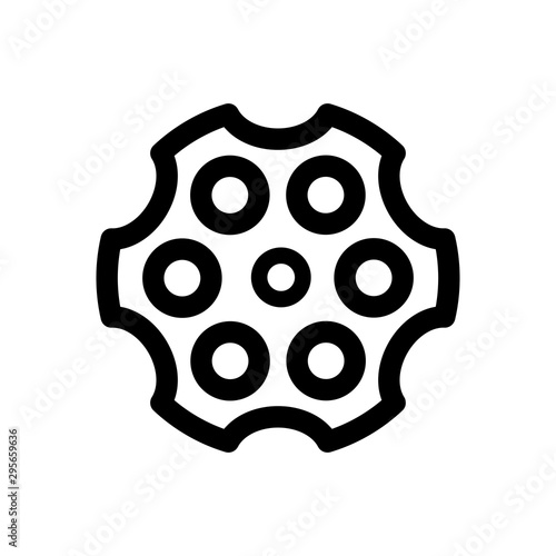 vector revolver cylinder icon.