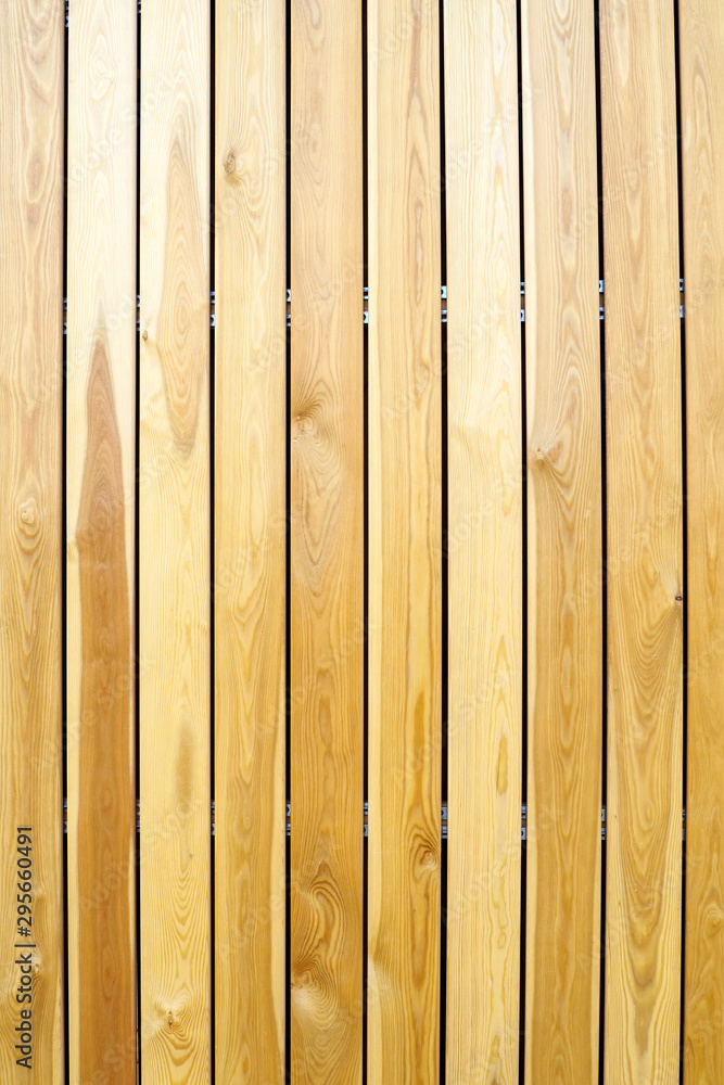 Fototapeta premium Vertical view of wooden planks, natural textured background