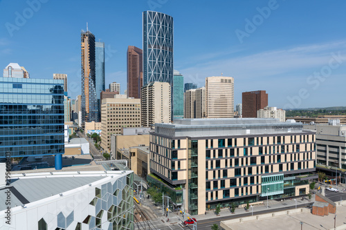 Calgary, Canada - July 31, 2019: View of downtown