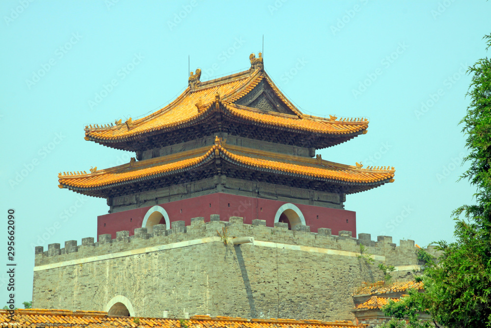 Fototapeta premium ancient Chinese traditional architectural style landscape, China