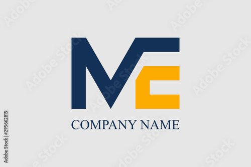 Letter M and E Logo Design Vector Illustration