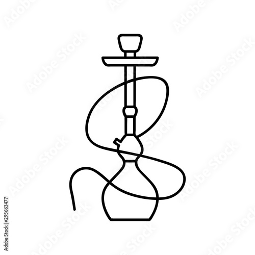 Vector icon for Hookah. A Smoking mixture icon. Linear icon Hookah.