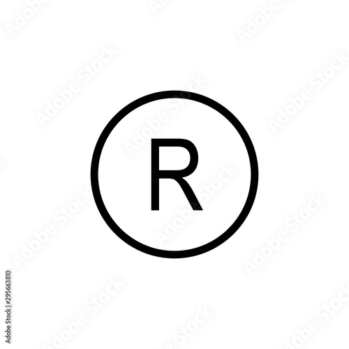 Registered trademark symbol. Modern icons for mobile interface. Vector illustration.