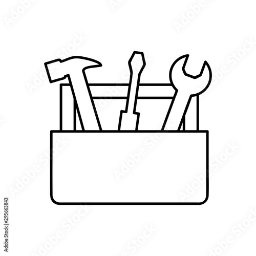 Tools Box line icon. concept web buttons. vector illustration. Outline design style