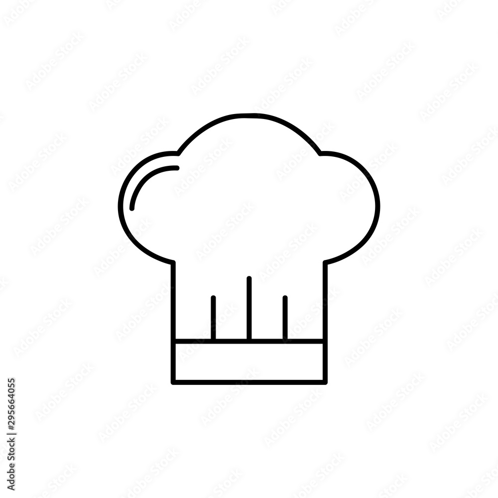 Chef hat line icon, outline vector sign, linear style pictogram isolated on white. Symbol, logo illustration. Chef hat line icon, outline vector sign, linear style pictogram isolated on white. Symbol, logo illustration.
