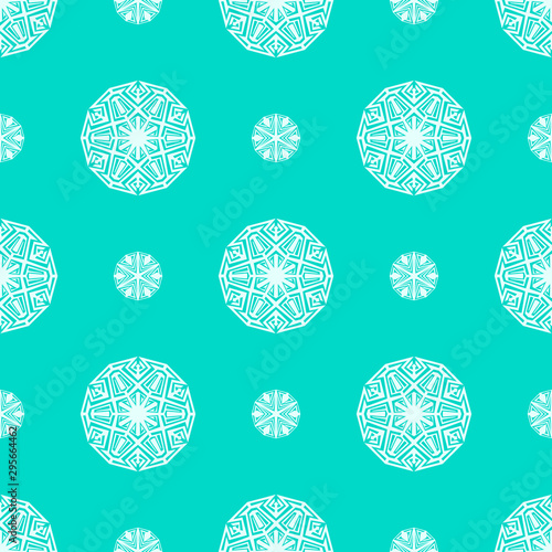 New Year and Christmas snowflakes seamless pattern in CMYK. Good design for backdrop.