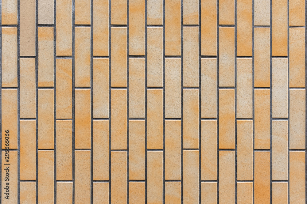 Seamless orange mossaic tiles texture. Architecture material constuction.