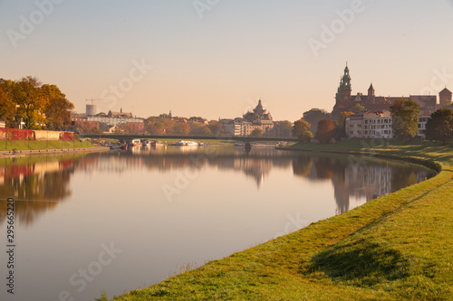 Cracow. View across the river to the historic part of the city © Rochu_2008