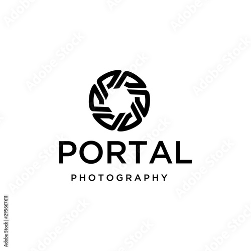 Illustration abstract Circle P logo Photography sign vector logo template