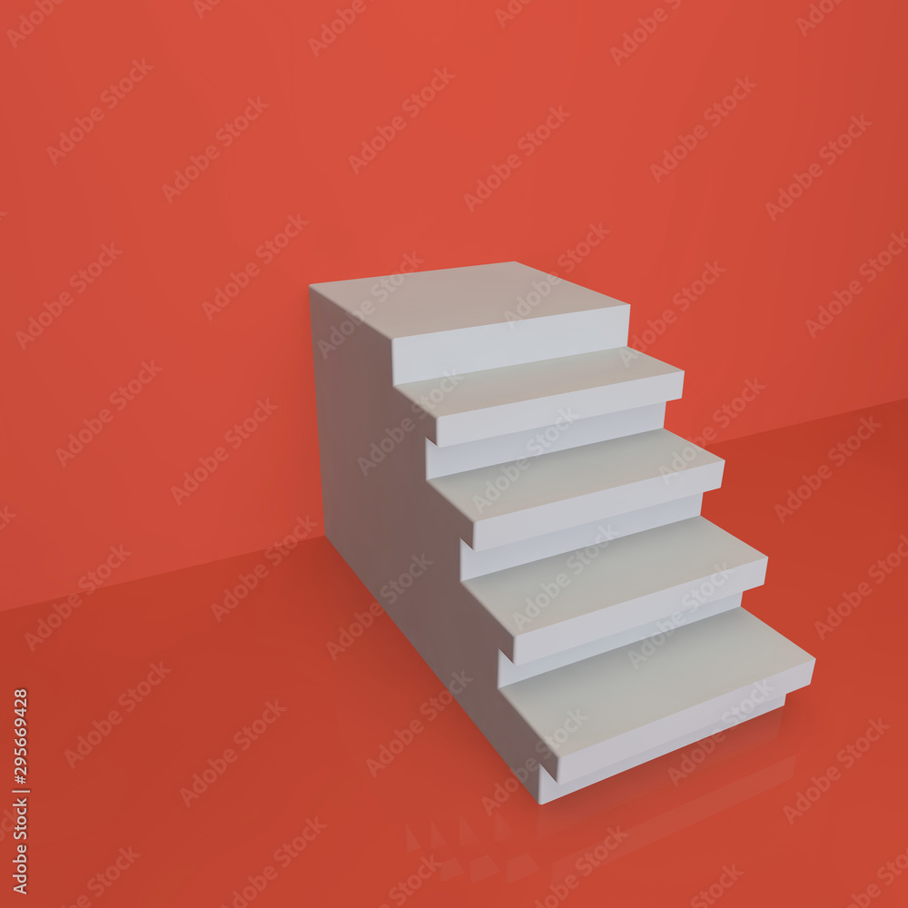 The steps of the pedestal in the red room The steps of the pedestal in the red room