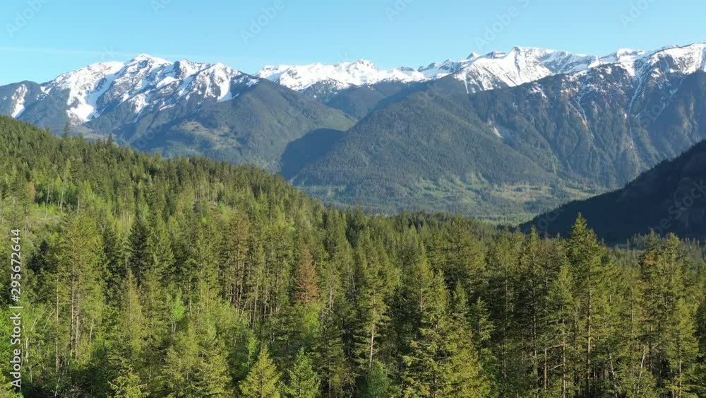 Aerial view at mountains in British Columbia, Canada. 4K. Aerial view at mountains in British Columbia, Canada. 4K.