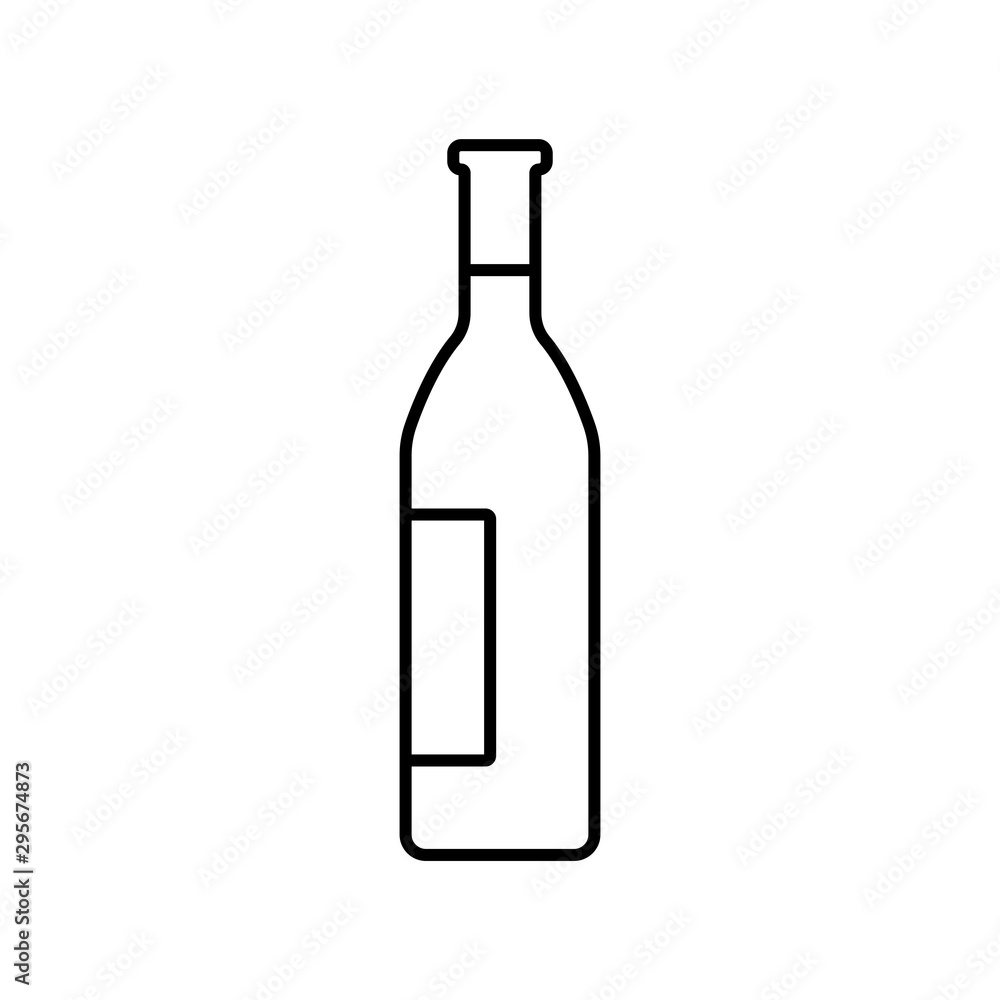 Wine bottle outline icon isolated on white background. Vector illustration. Premium quality vector symbol drawing concept for your logo web mobile app UI design. Wine bottle outline icon isolated on white background. Vector illustration. Premium quality vector symbol drawing concept for your logo web mobile app UI design.