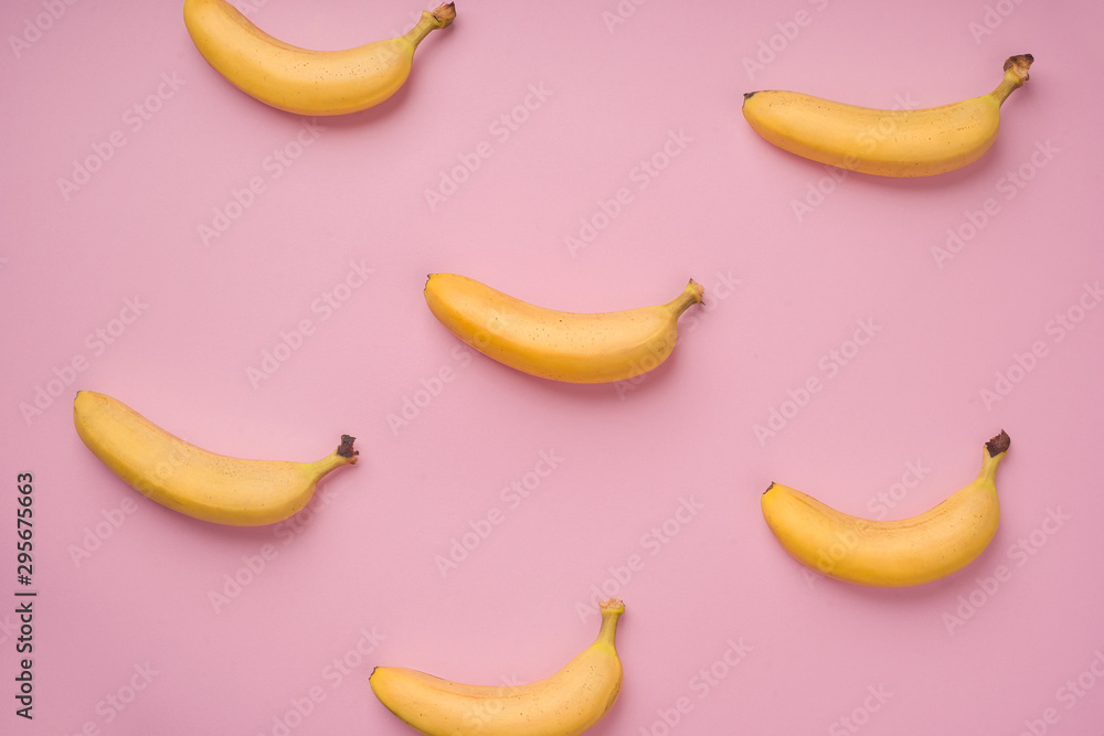 bananas on a colored background